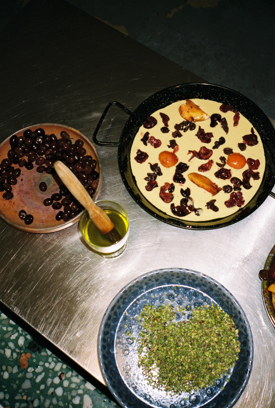 Socca with summer fruits and pistacho - by Chelsea