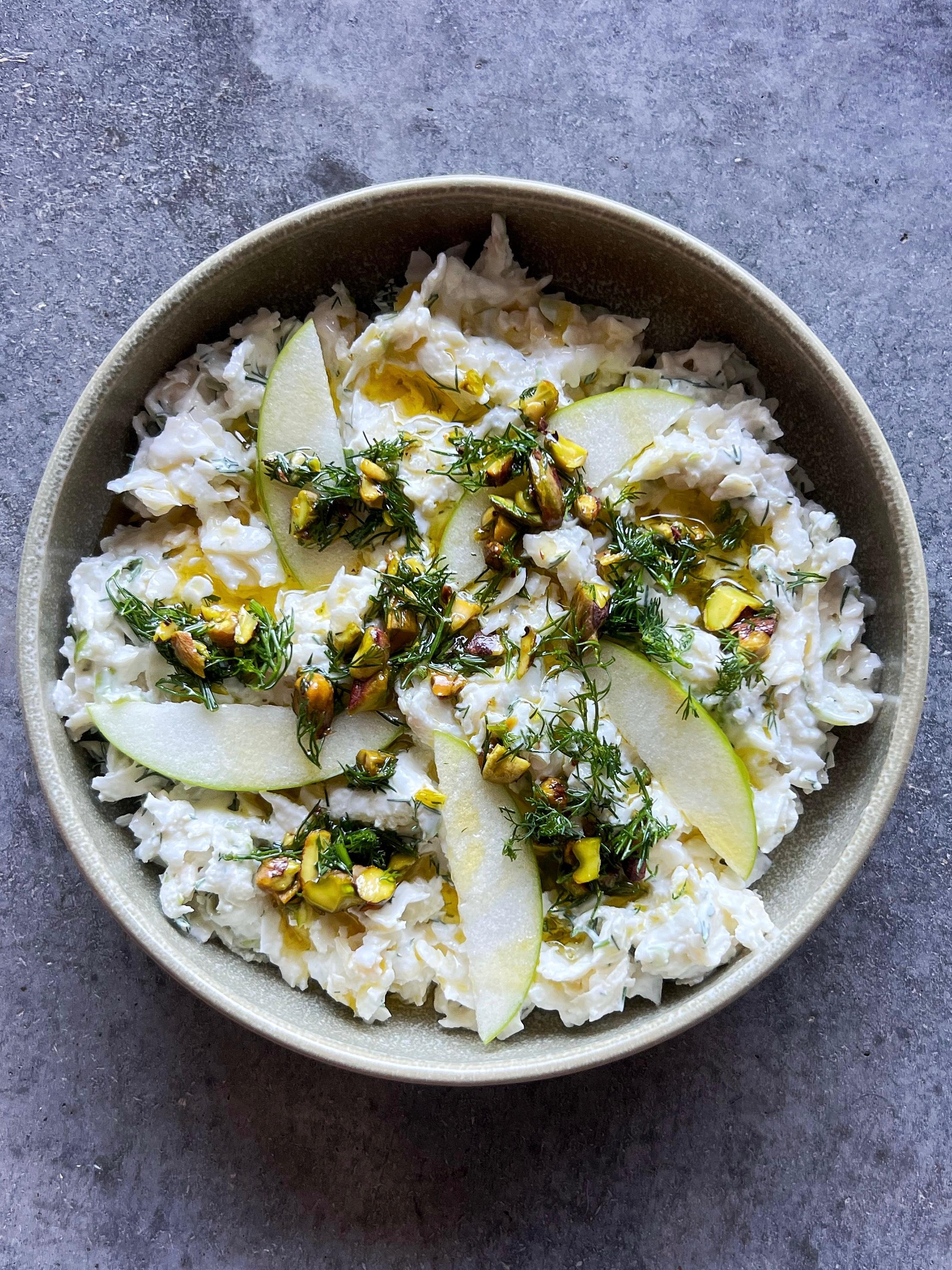 Raw Celeriac and Green Apple Salad with Yoghurt - by Bibi
