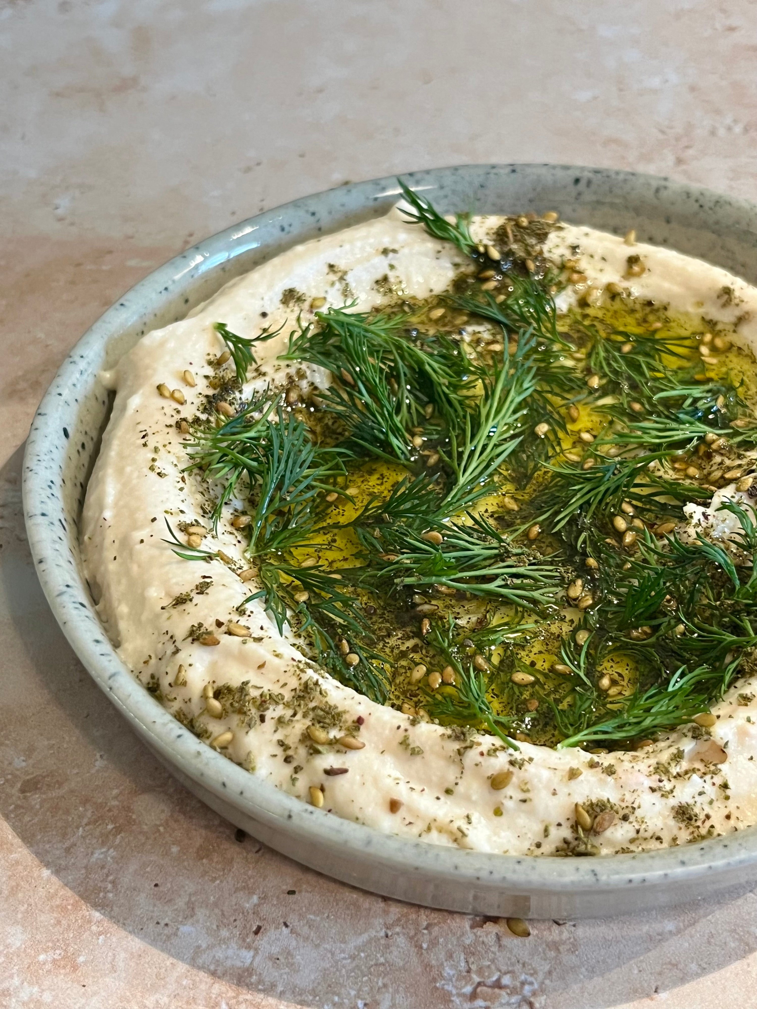 Butterbean Hummus with Confit Garlic - by Kali Jago