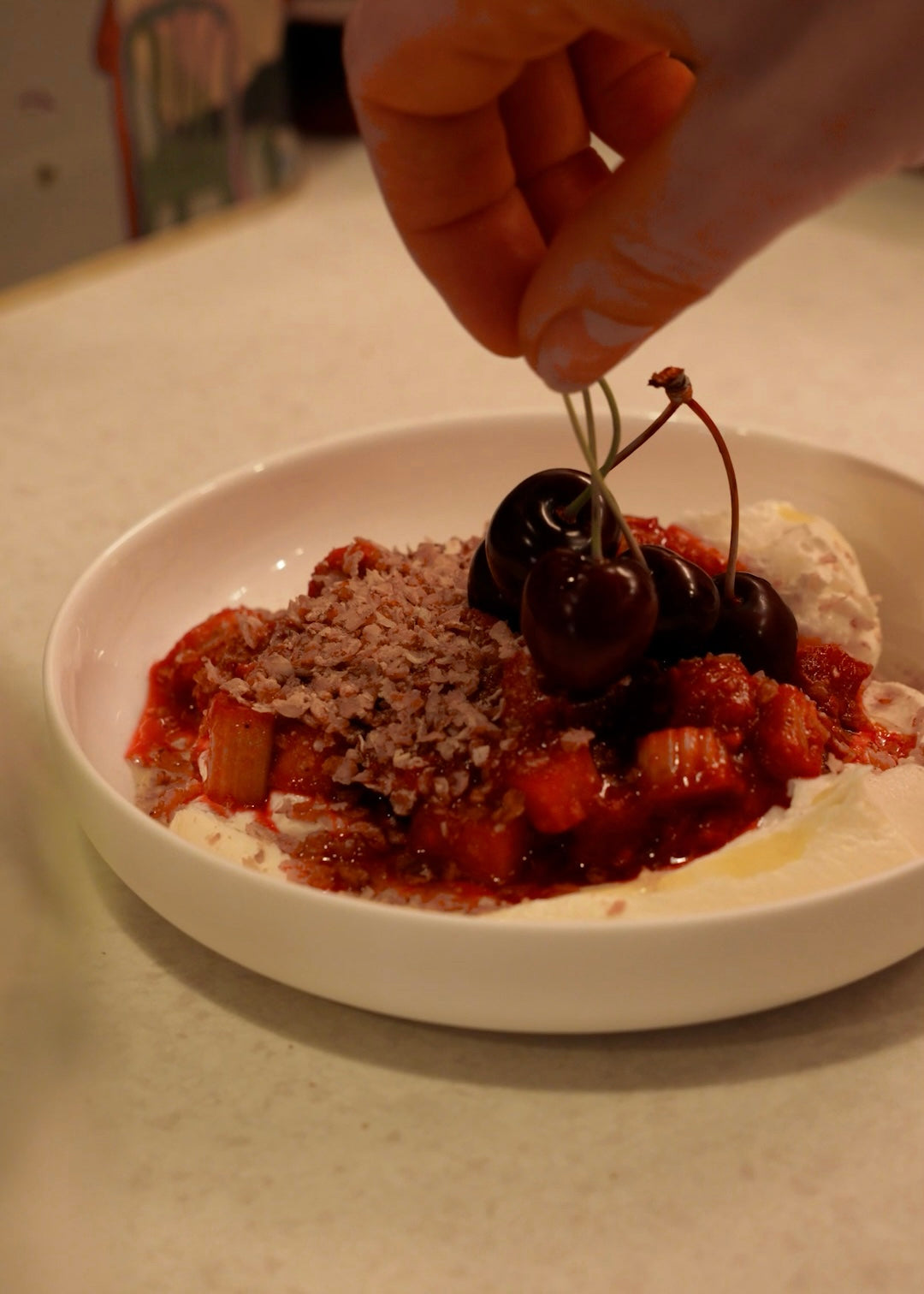 Fresh Cherry, Yoghurt & Olive Oil Bowl
