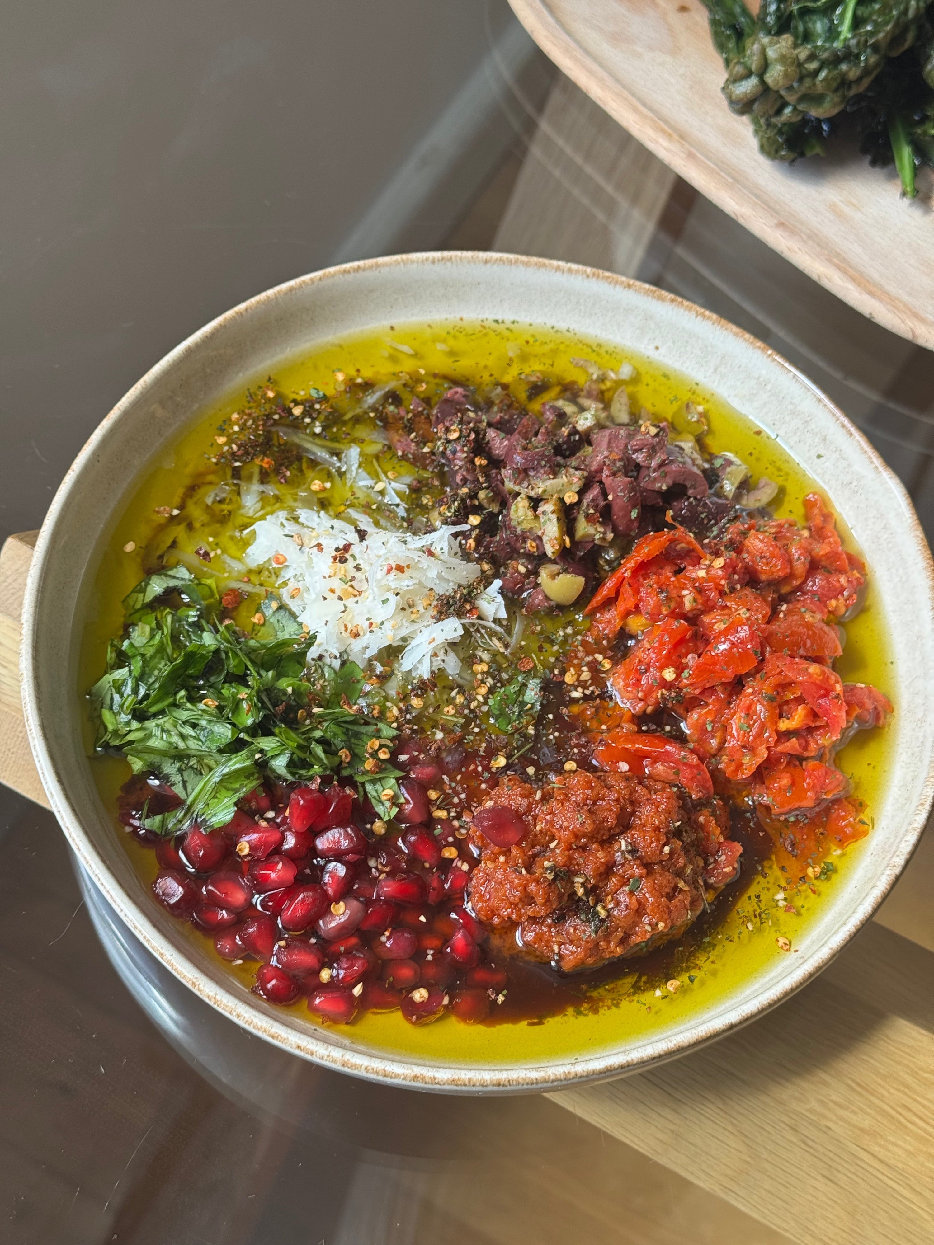 Loaded Olive Oil Bread Dip